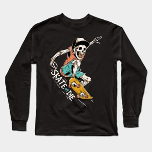 skateboard illustration Long Sleeve T-Shirt